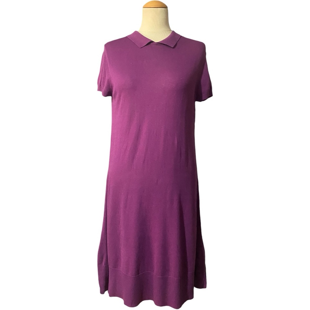 Lacoste Polo Dress Back Button Purple 36 Small